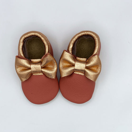 Coral + rose gold BOW